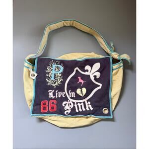Vintage Y2K Victoria’s Secret PINK Tan Messenger Bag Tote